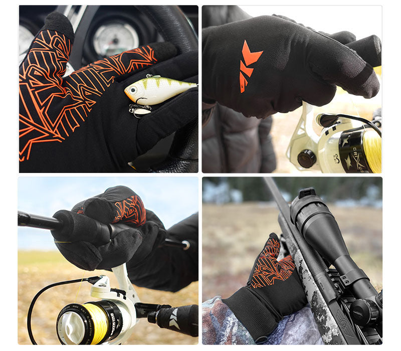 Winter Fishing Windproof Non-slip Gloves