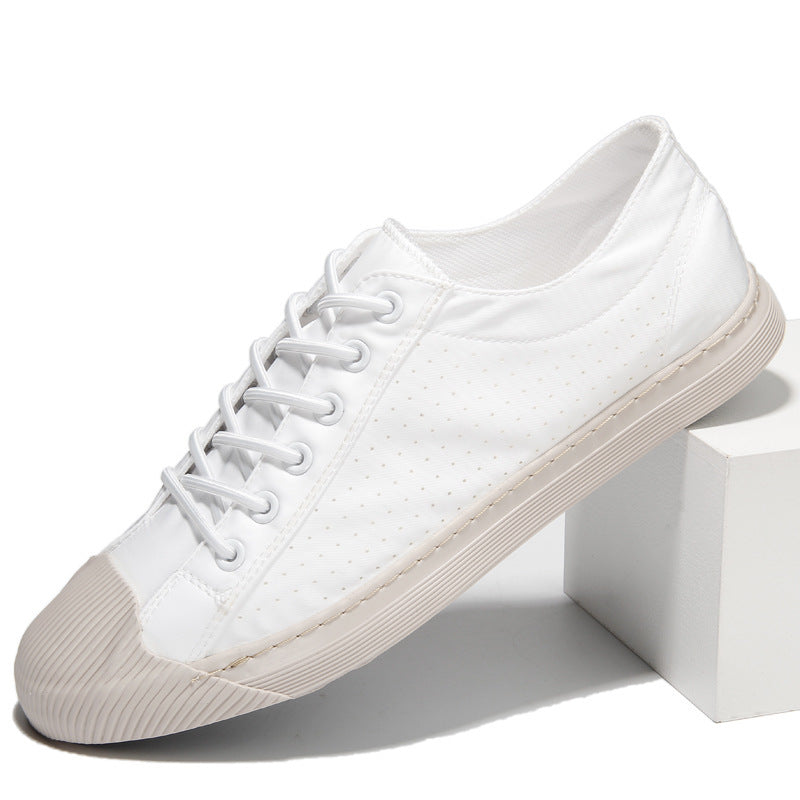 Summer New Men's Slip-on Breathable Canvas Shoes Soft Comfortable Low-top Board Shoes