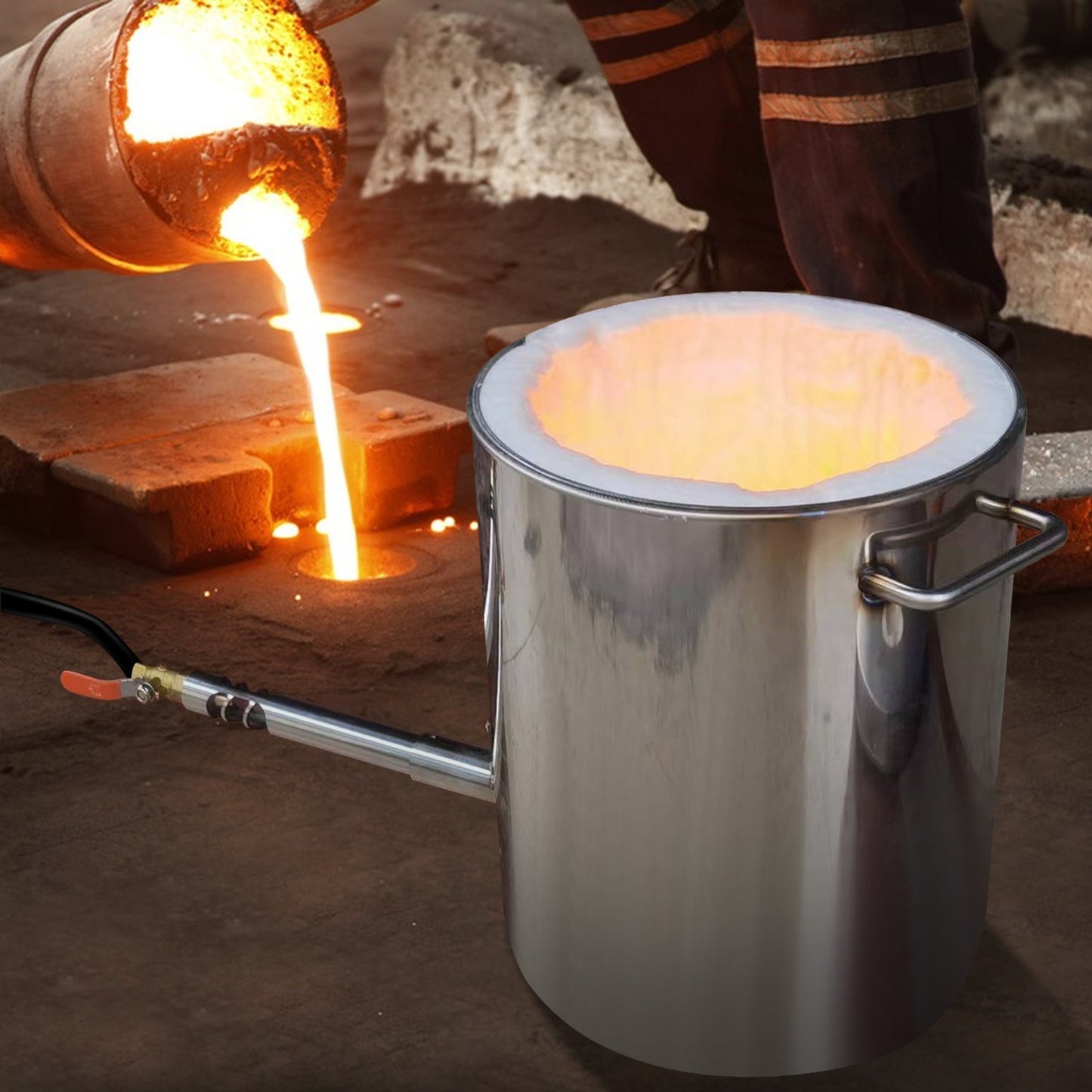 6KG Propane Melting Furnace Kit Melting Furnace Stainless Steel