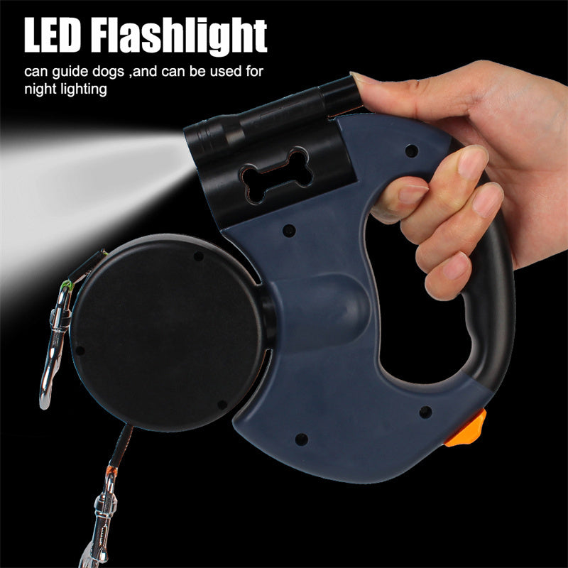 Dual Retractable 360 Swivel Dog Leash