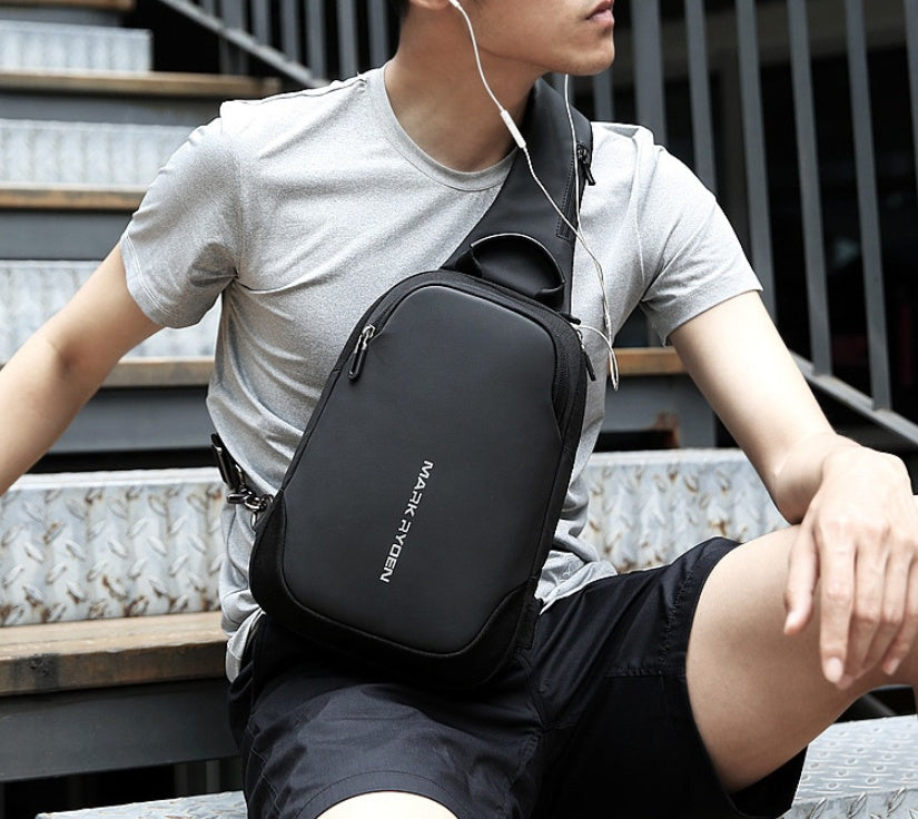 Chest bag USB anti-theft men's chest bag - Zalixer