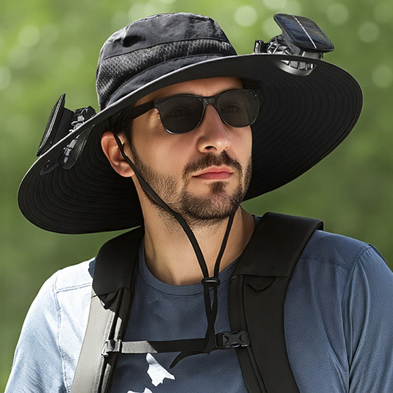 Solar-powered Fan Hat With Long-lasting Lithium Battery