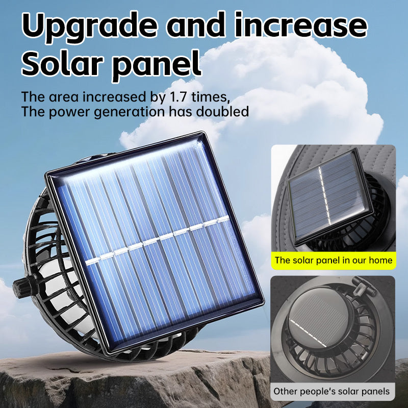 Solar-powered Fan Hat With Long-lasting Lithium Battery