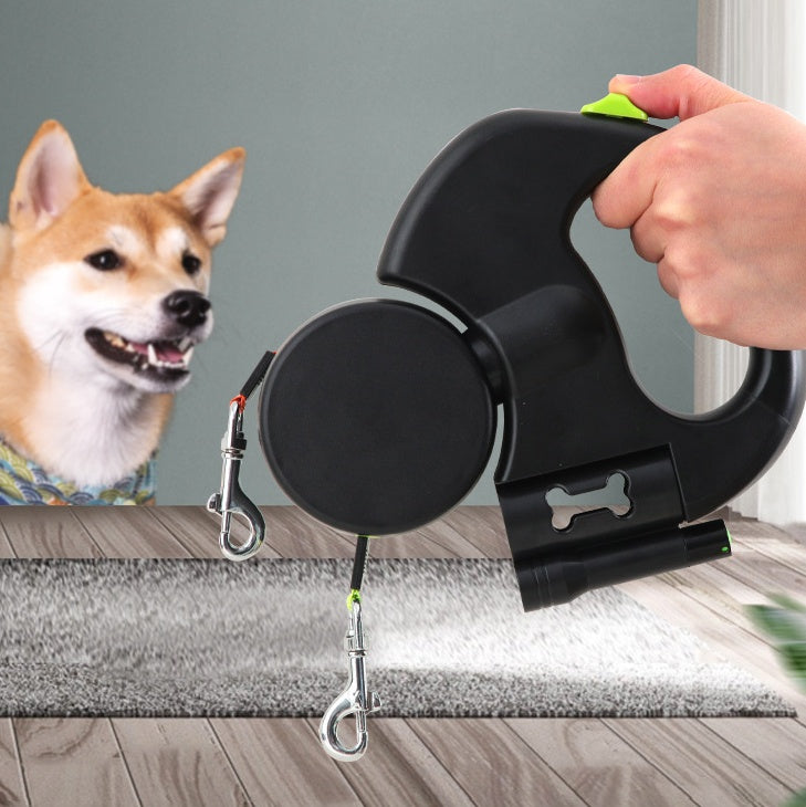Dual Retractable 360 Swivel Dog Leash