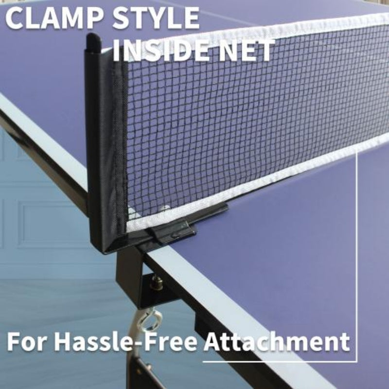 8-foot Medium-sized Foldable And Portable Indoor Table Tennis Table Set, Including A Net, 2 Pairs Of Table Tennis Rackets, And 3 Balls