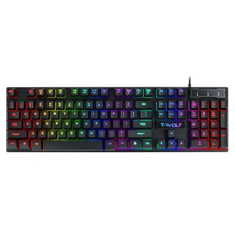 Gaming Usb Luminous Wired Keyboard Floating Manipulator - Zalixer