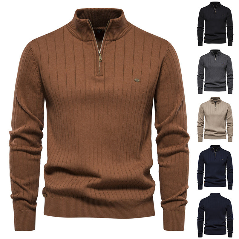 Men's Stand Collar Sweater