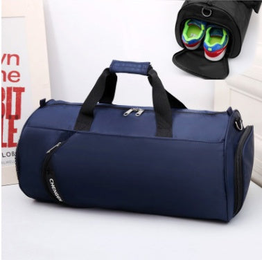 Fitness bag men's sports bag basketball training bag football bag portable travel bag cylinder bag shoulder bag waterproof - Zalixer