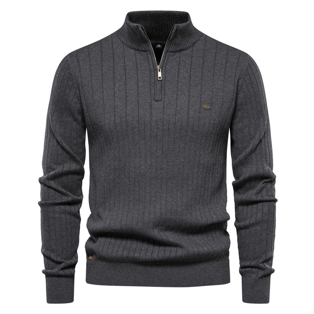 Men's Stand Collar Sweater