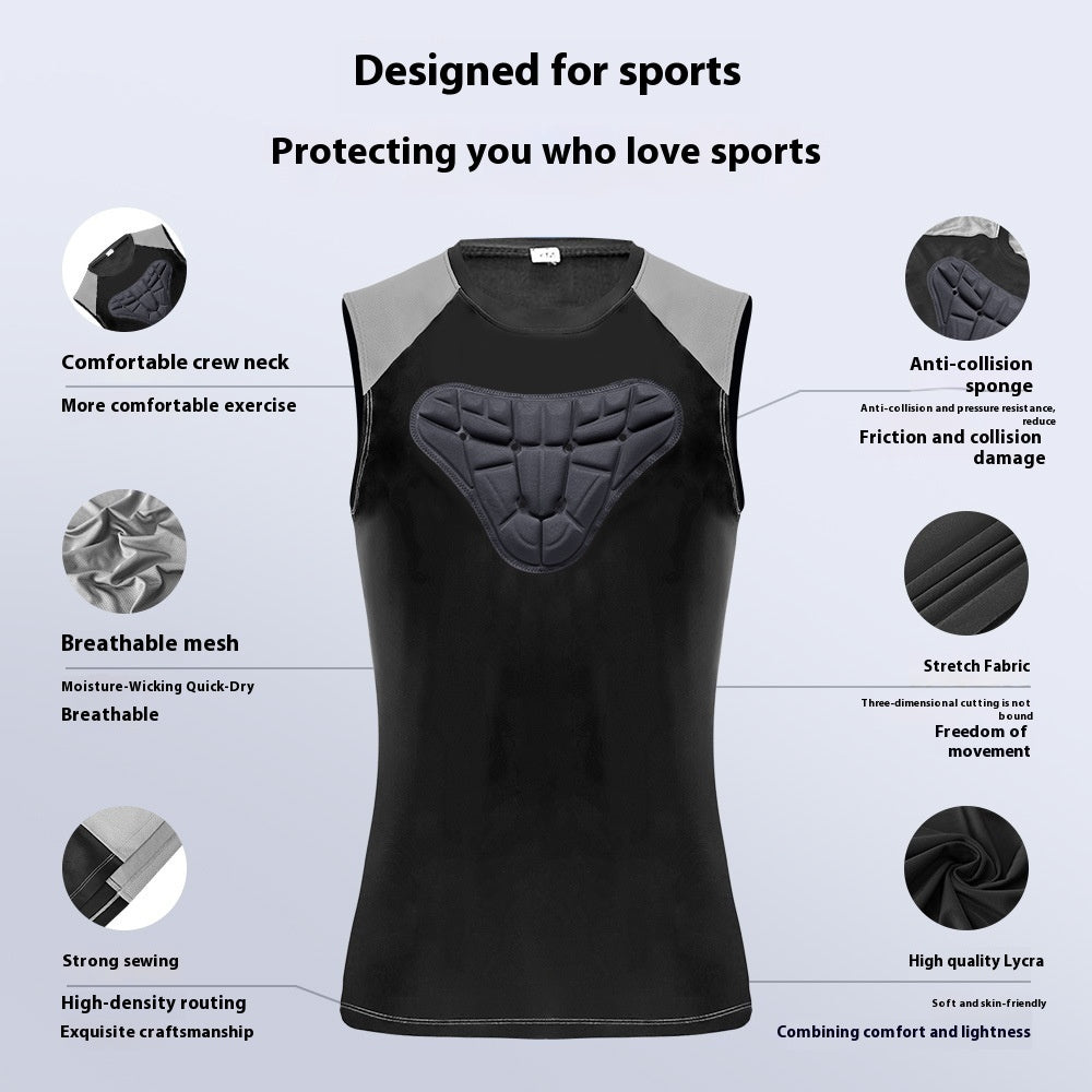 3D Anti-collision Basketball Vest Men's Summer Mesh Breathable Exercise Vest