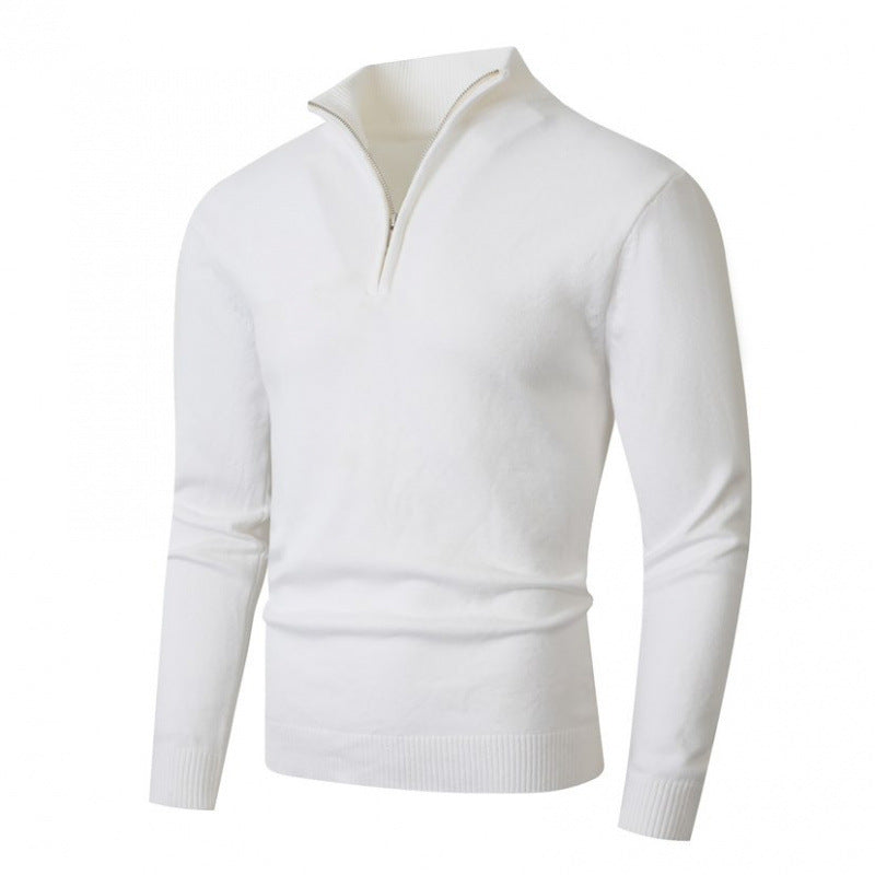 Fleece-lined Men's Plus Size Zipper Sweater - Zalixer