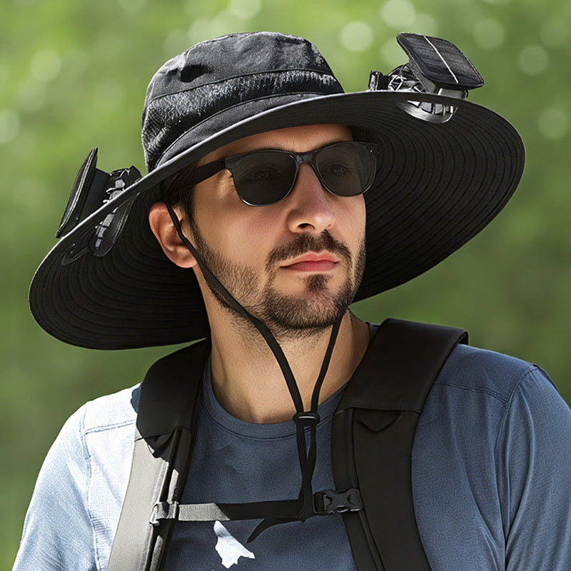 Solar-powered Fan Hat With Long-lasting Lithium Battery