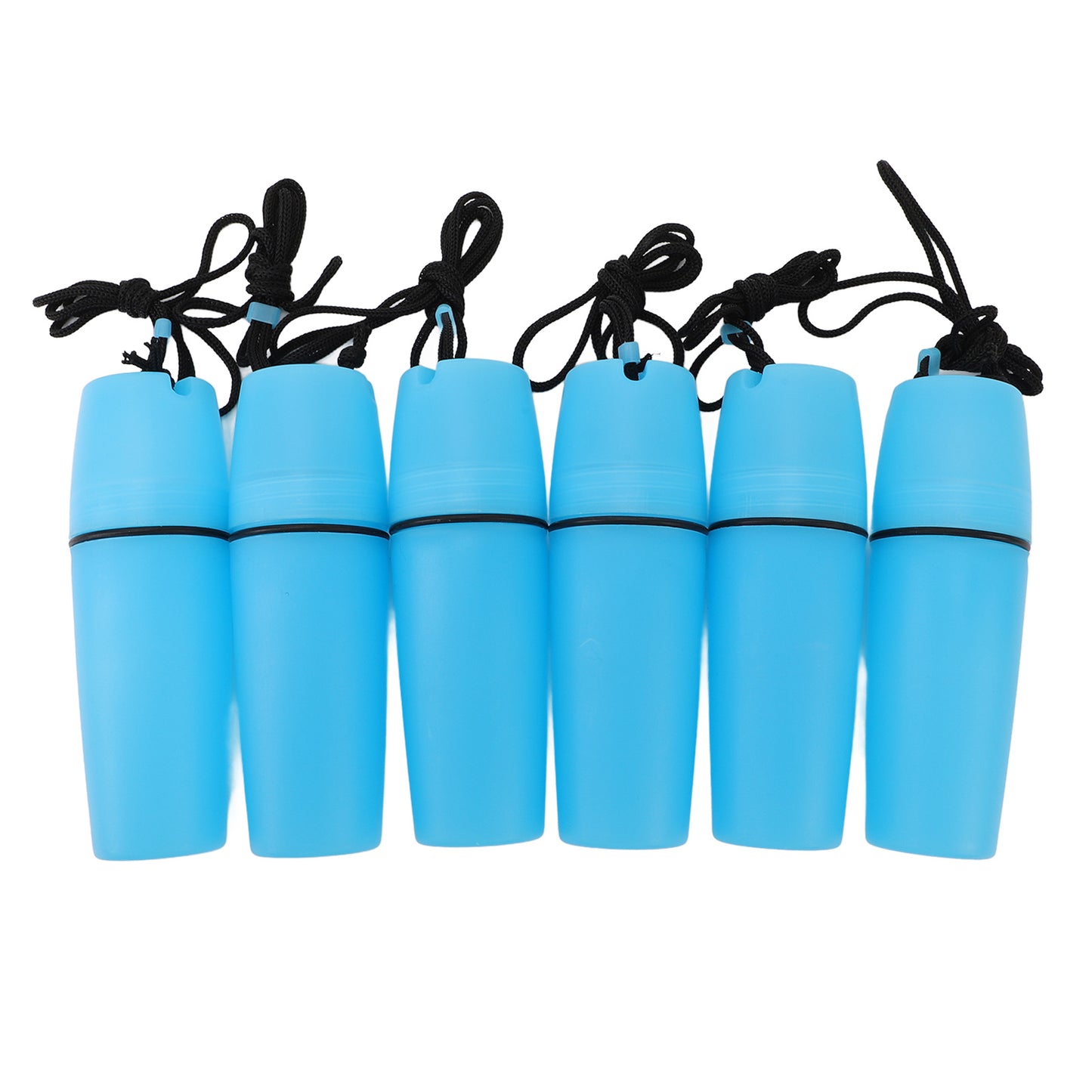 6PCS Kayak Container Bottle ABS Waterproof Portable Kayak Sealed Bottle Dry Canister with Hook Rope for Diving Snorkeling Surfing Kayaking Boating Blue