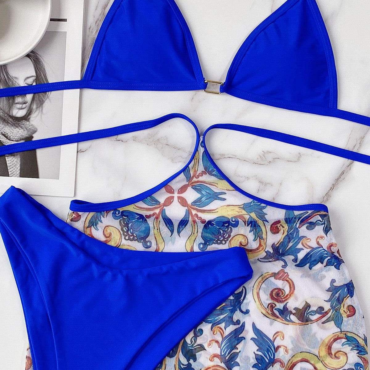 Sexy Three-piece Bikini Split Swimsuit - Zalixer