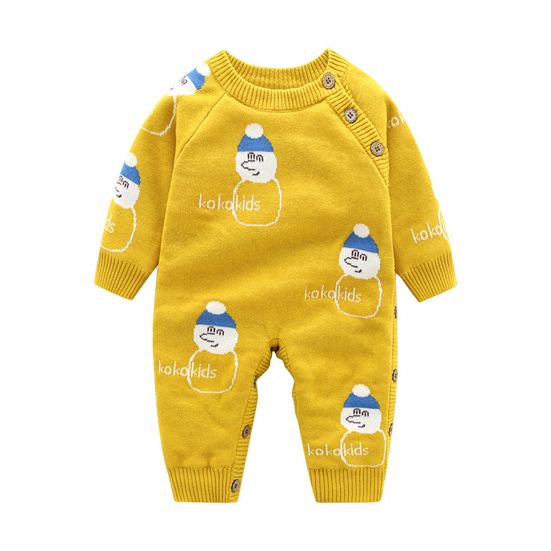 Newborn Baby Clothes Baby Crawling Clothes Thickening Out Baby Harness - Zalixer