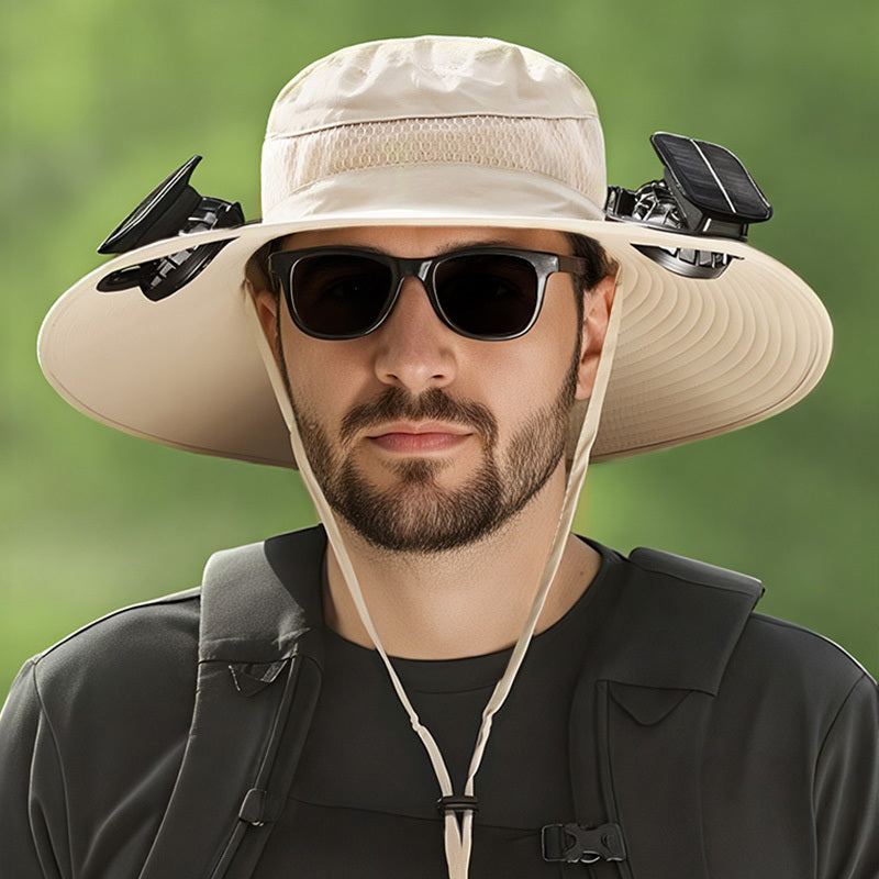 Solar-powered Fan Hat With Long-lasting Lithium Battery