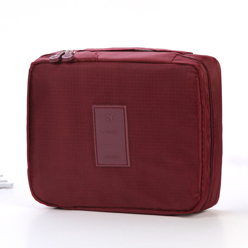 Portable Cosmetic Bag Waterproof Divider Multi-grid Pockets Toiletry Bags Travel Storage Handbags Women Make Up Bag - Zalixer