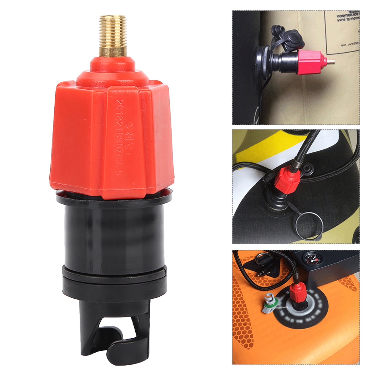 Air Inflator Valve Adapter Accessory for Inflatable Canoe Kayak Boat
