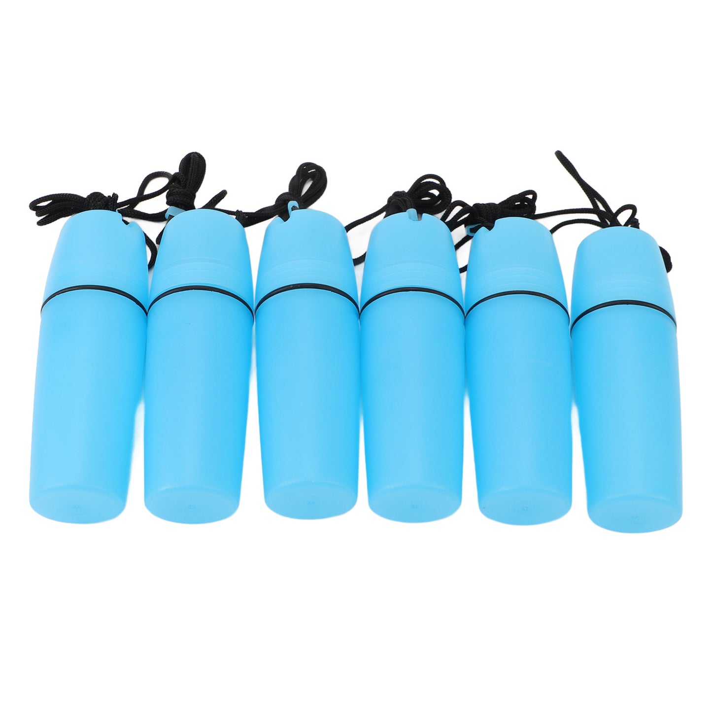 6PCS Kayak Container Bottle ABS Waterproof Portable Kayak Sealed Bottle Dry Canister with Hook Rope for Diving Snorkeling Surfing Kayaking Boating Blue