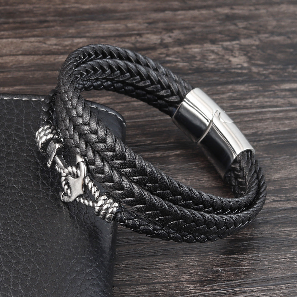Stainless steel anchor bracelet