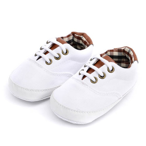 Solid color casual lace soft bottom baby canvas shoes baby shoes toddler shoes - Zalixer