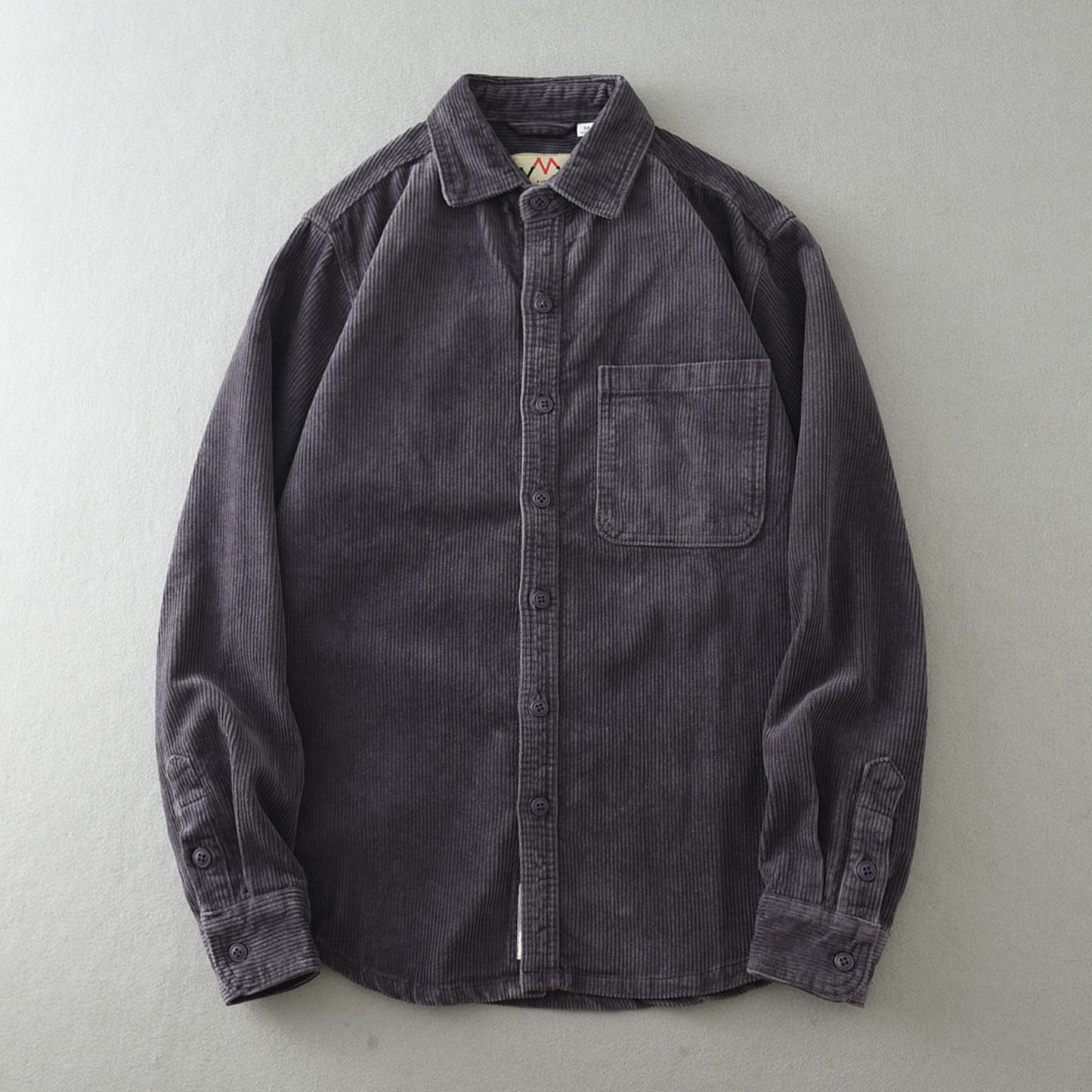 Men's Retro Loose Corduroy Long Sleeve Casual Cotton Shirt