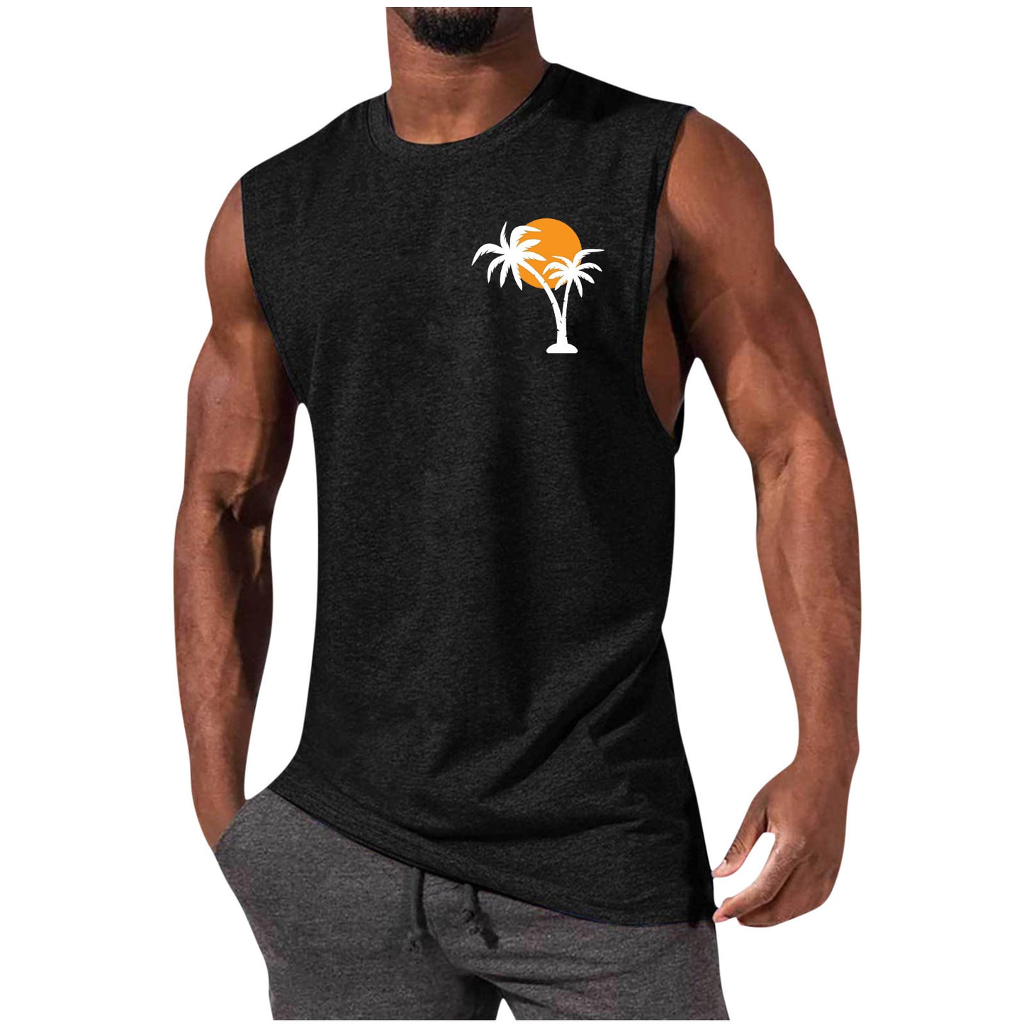 European And American Sleeveless T-shirt