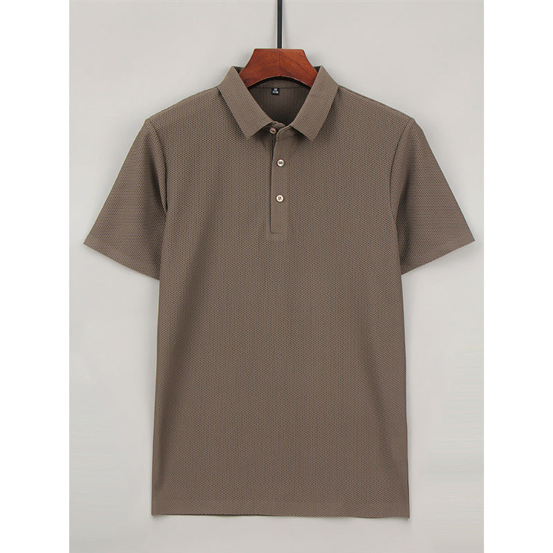 Fashion Ice Silk Men's Short-sleeved T-shirt