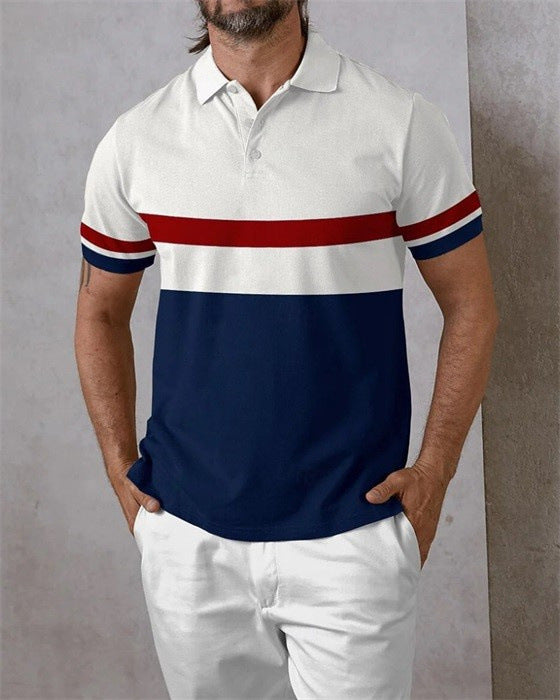 Summer Men's Daily Casual Trend Short Sleeve