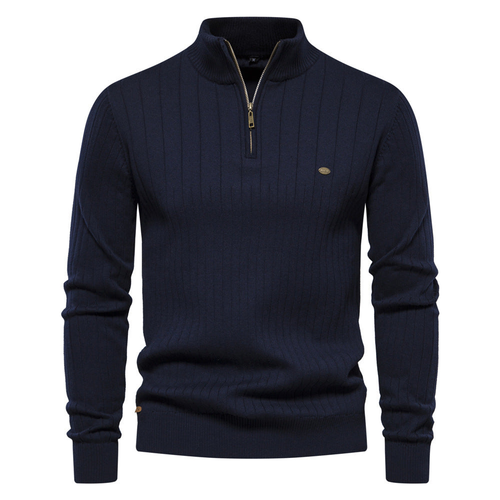 Men's Stand Collar Sweater