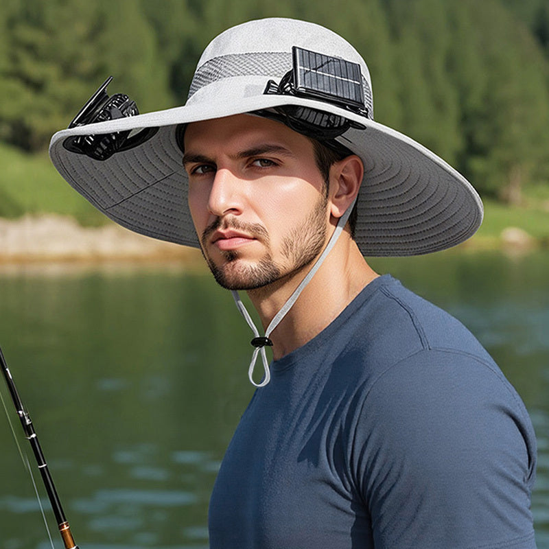 Solar-powered Fan Hat With Long-lasting Lithium Battery