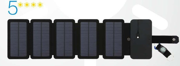 Outdoor Folding Solar Panel Charger Portable 5V 2.1A USB Output Devices Camp Hiking Backpack Travel Power Supply For Smartphones - Zalixer