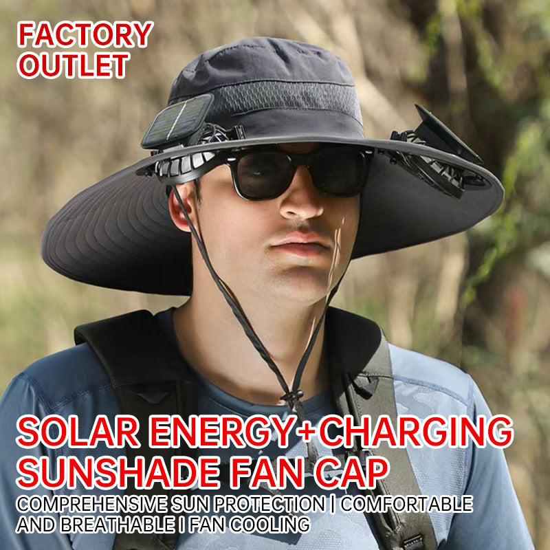 Solar-powered Fan Hat With Long-lasting Lithium Battery