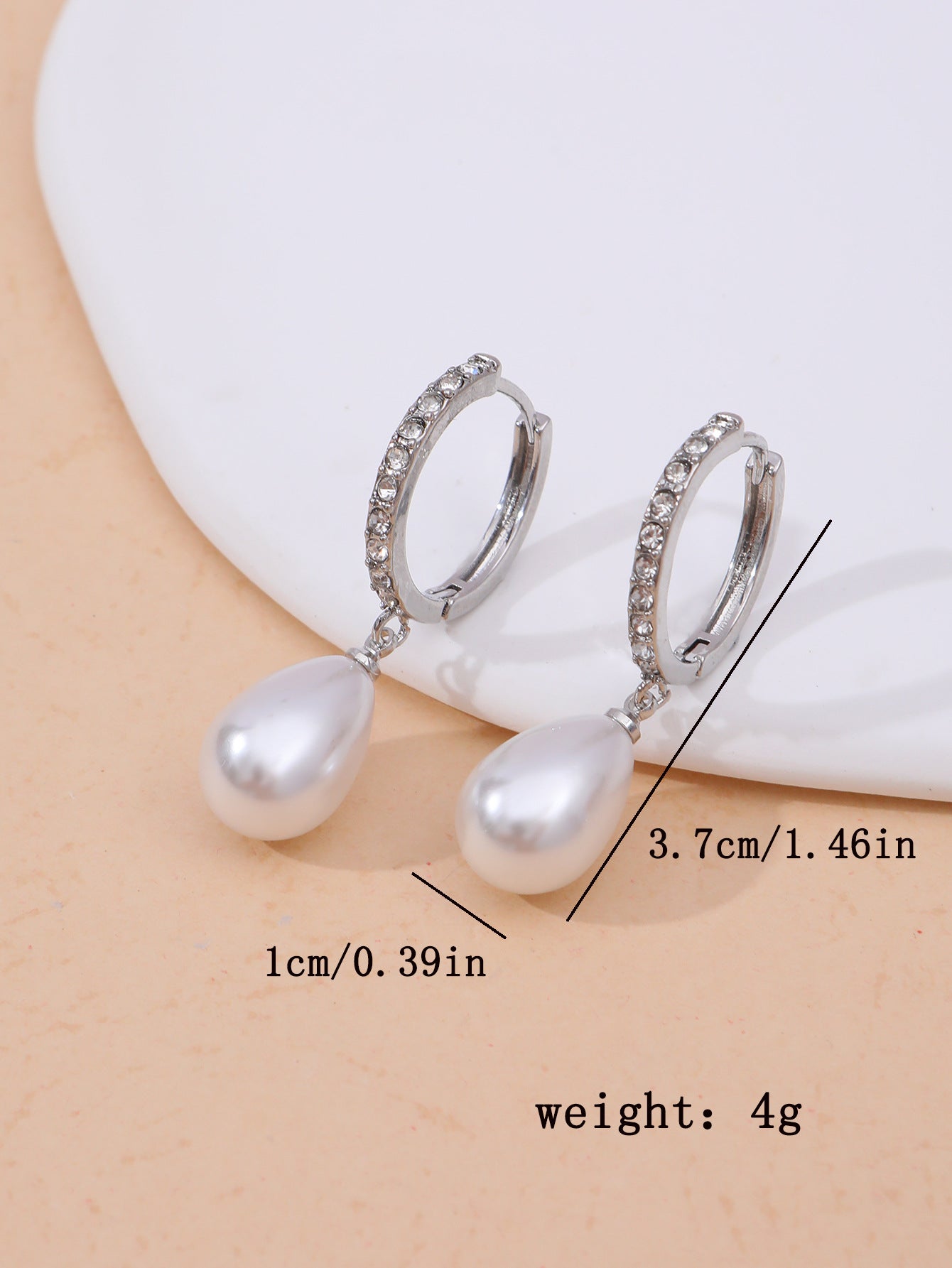 Womens Jewelry Purple Pearl Hoop Earrings - Zalixer