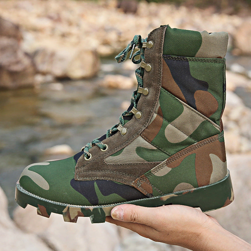 Factory Direct Sales Alang Combat Boots High Top Tactical Desert Boots Outdoor Training Non Slip Wear Resistant Hiking Boots - Zalixer