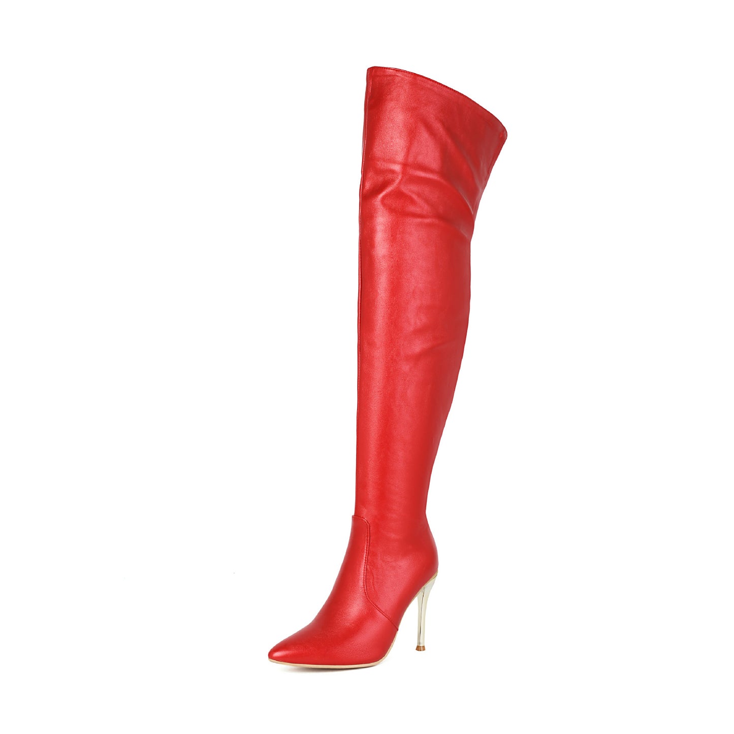 Womens Pointed-toe Stiletto-heeled Over-the-knee Boots - Zalixer