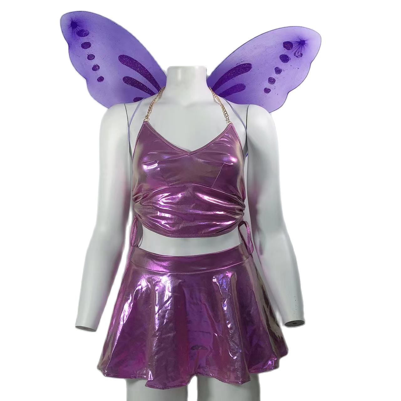 Cosplay Butterfly Women Sets Backless Bling Wing Bandage - Zalixer
