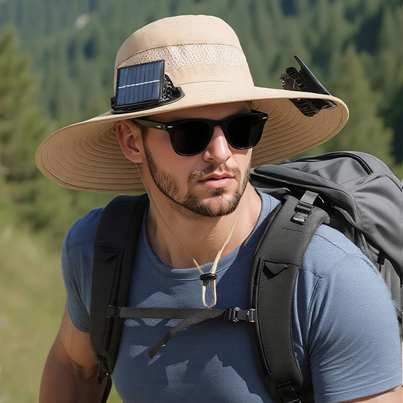 Solar-powered Fan Hat With Long-lasting Lithium Battery