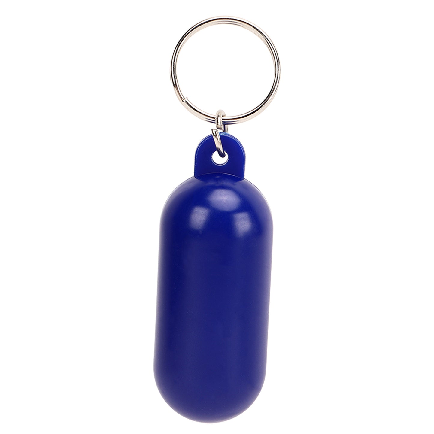 5Pcs Plastic Floating Keychain Pill Shape Float Key Ring for Boating Fishing Kayak Surfing Sailing Outdoor Sports Dark Blue