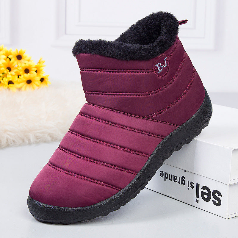 Womens Waterproof Mid-Calf Zip Snow Boots For Fall And Winter - Zalixer