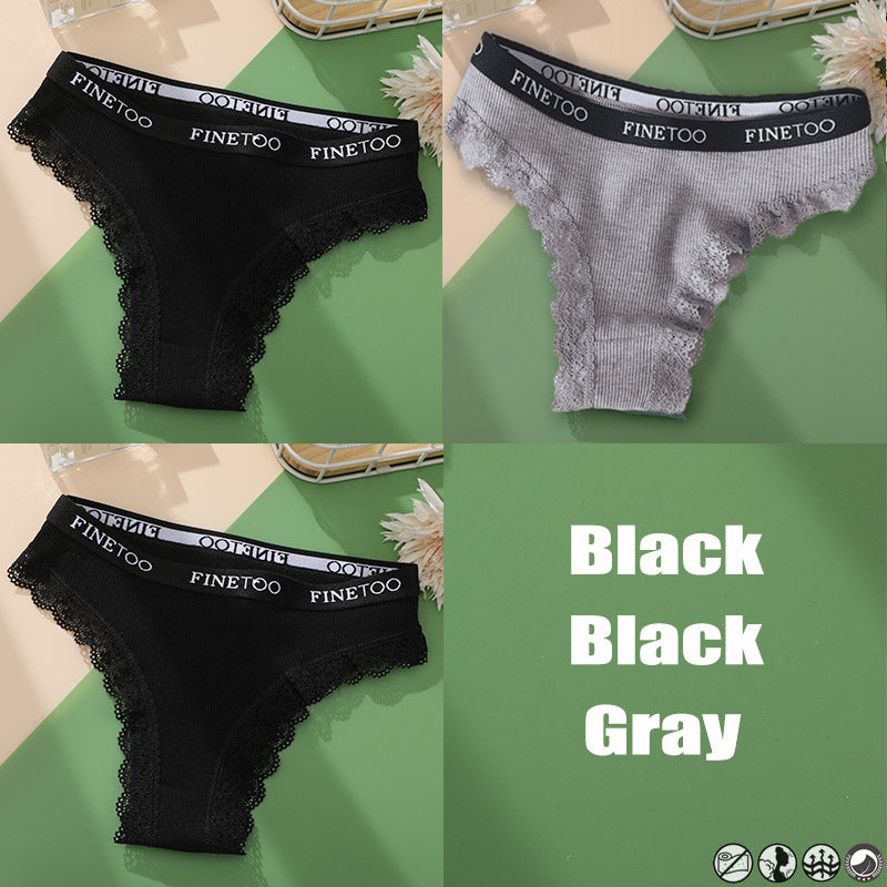 Ladies Briefs High Slit Lace Panties - Zalixer