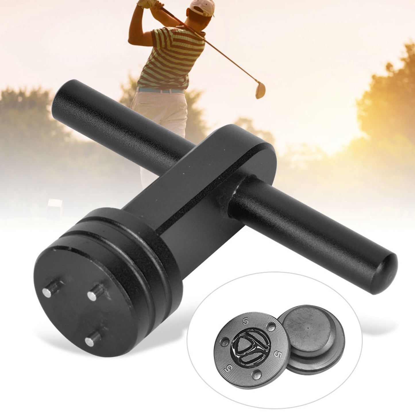 Aluminium Alloy Golf Putter Weight Wrench Screws Wrench Tool for Golf Club Practice AccessoriesBlack