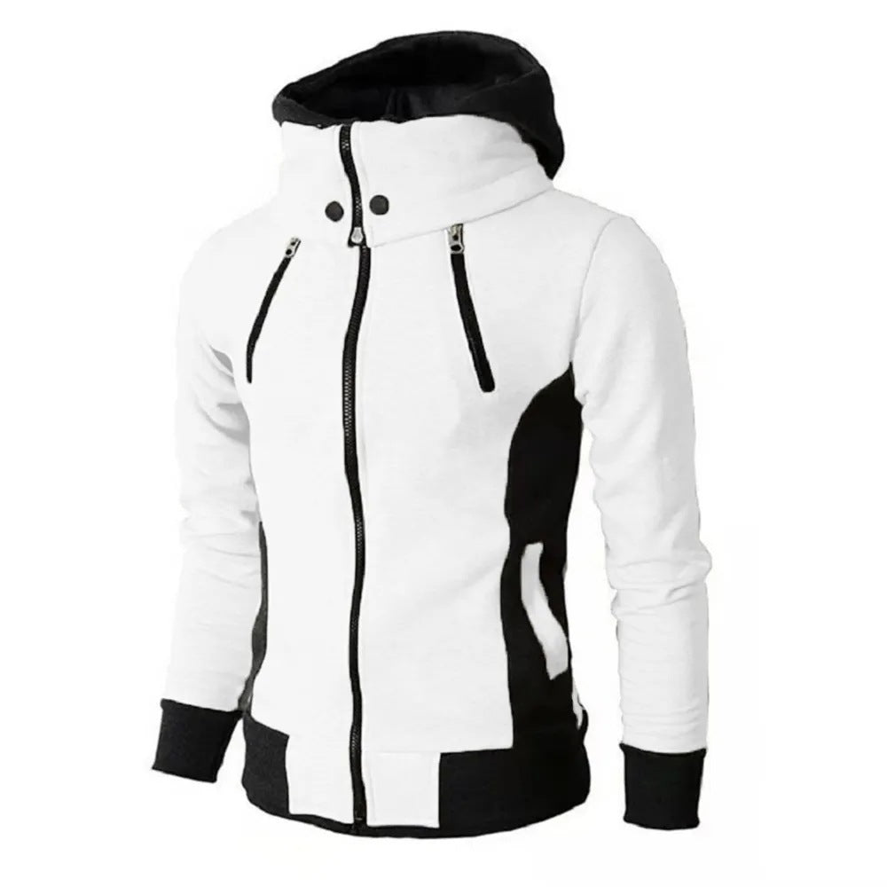 Men's Zip Up Hooded Jacket Two Piece Sports Cardigan