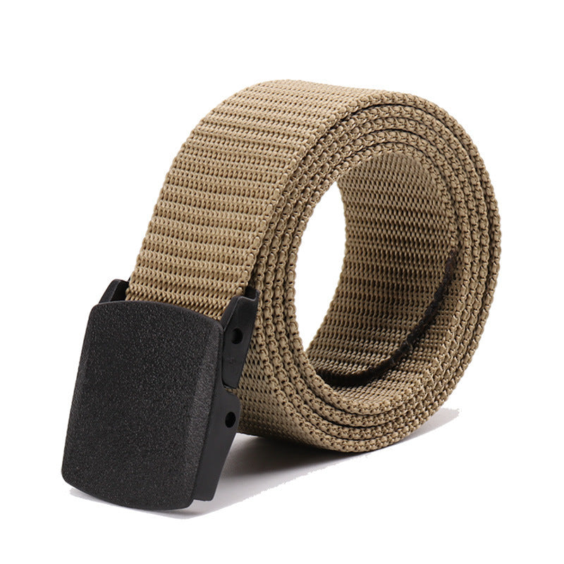 Men's Canvas Belt with Plastic Buckle