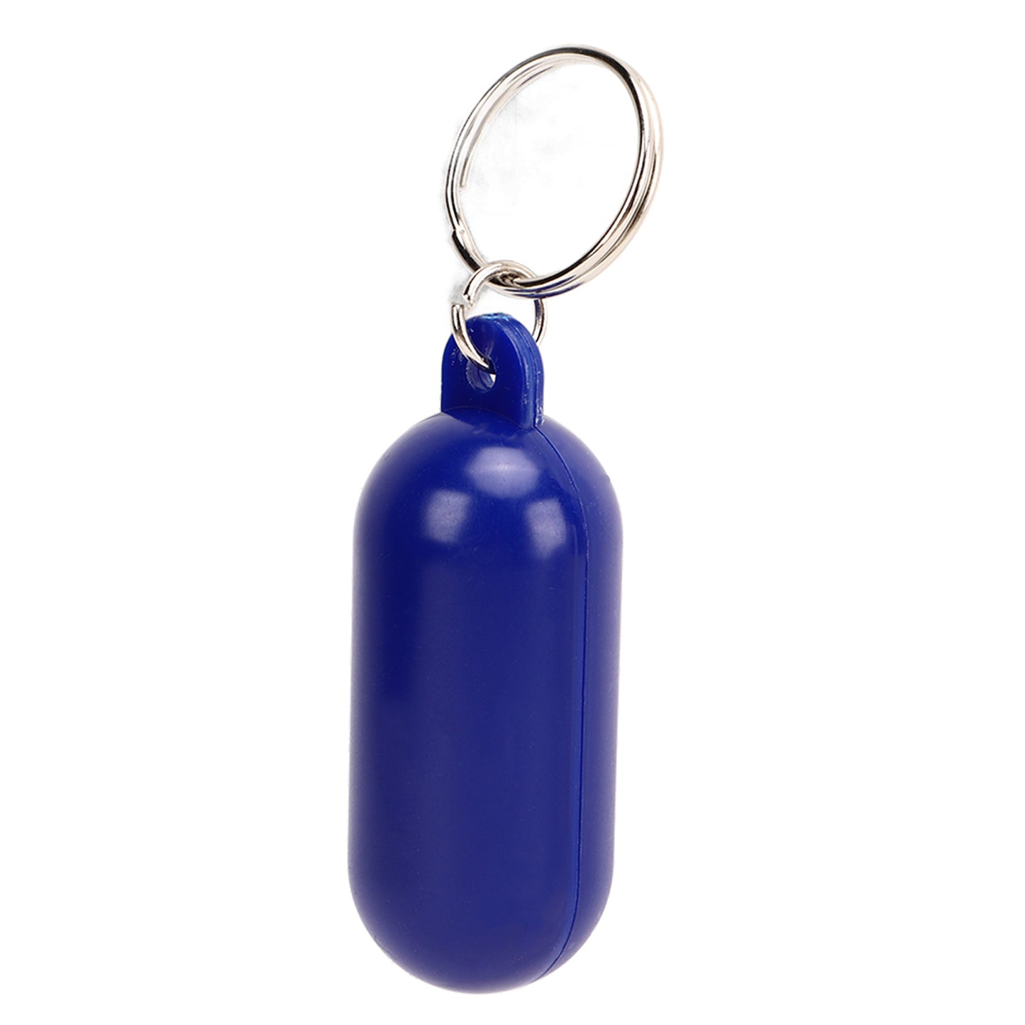 5Pcs Plastic Floating Keychain Pill Shape Float Key Ring for Boating Fishing Kayak Surfing Sailing Outdoor Sports Dark Blue