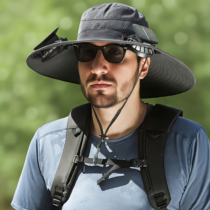 Solar-powered Fan Hat With Long-lasting Lithium Battery