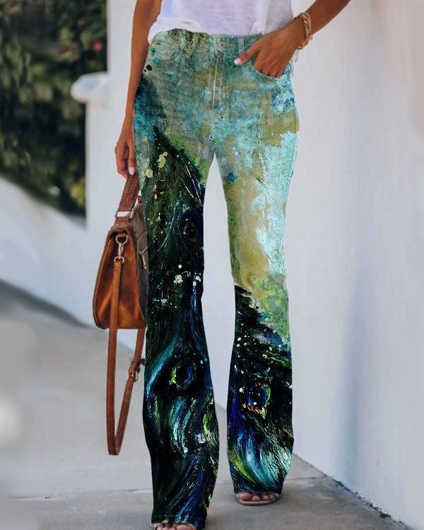 Womens Casual 3D patterned Jeans - Zalixer