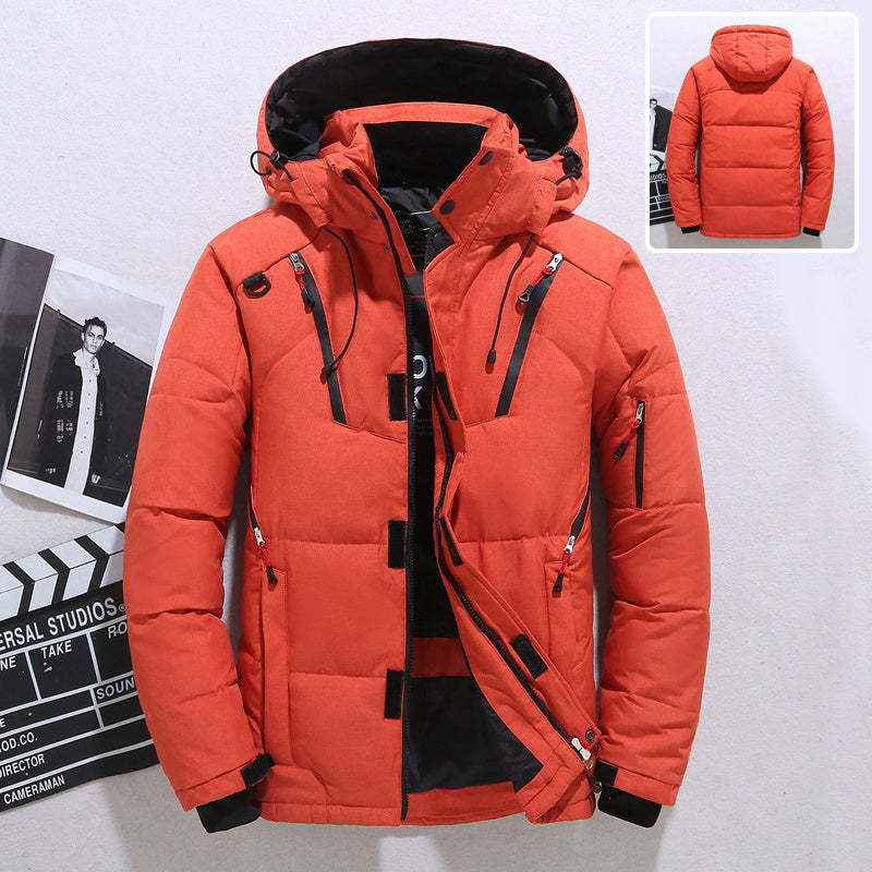 Men's Outdoor Windproof Hooded Jacket Leisure Sports Coat With Pockets