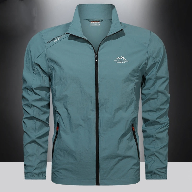 Men's Ultra-thin Stand Collar Sun-protective Clothing Quick-drying Breathable Sports Jacket