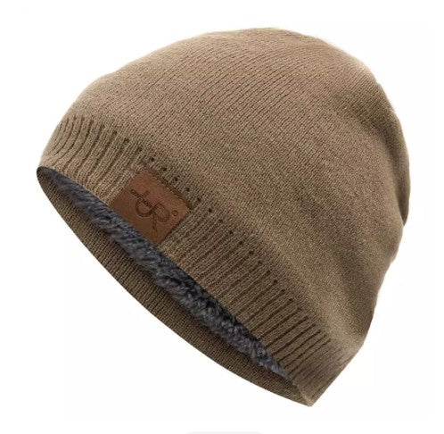 Casual Outdoor Windproof And Warm Fleece-Lined Knitted Earflap Hat